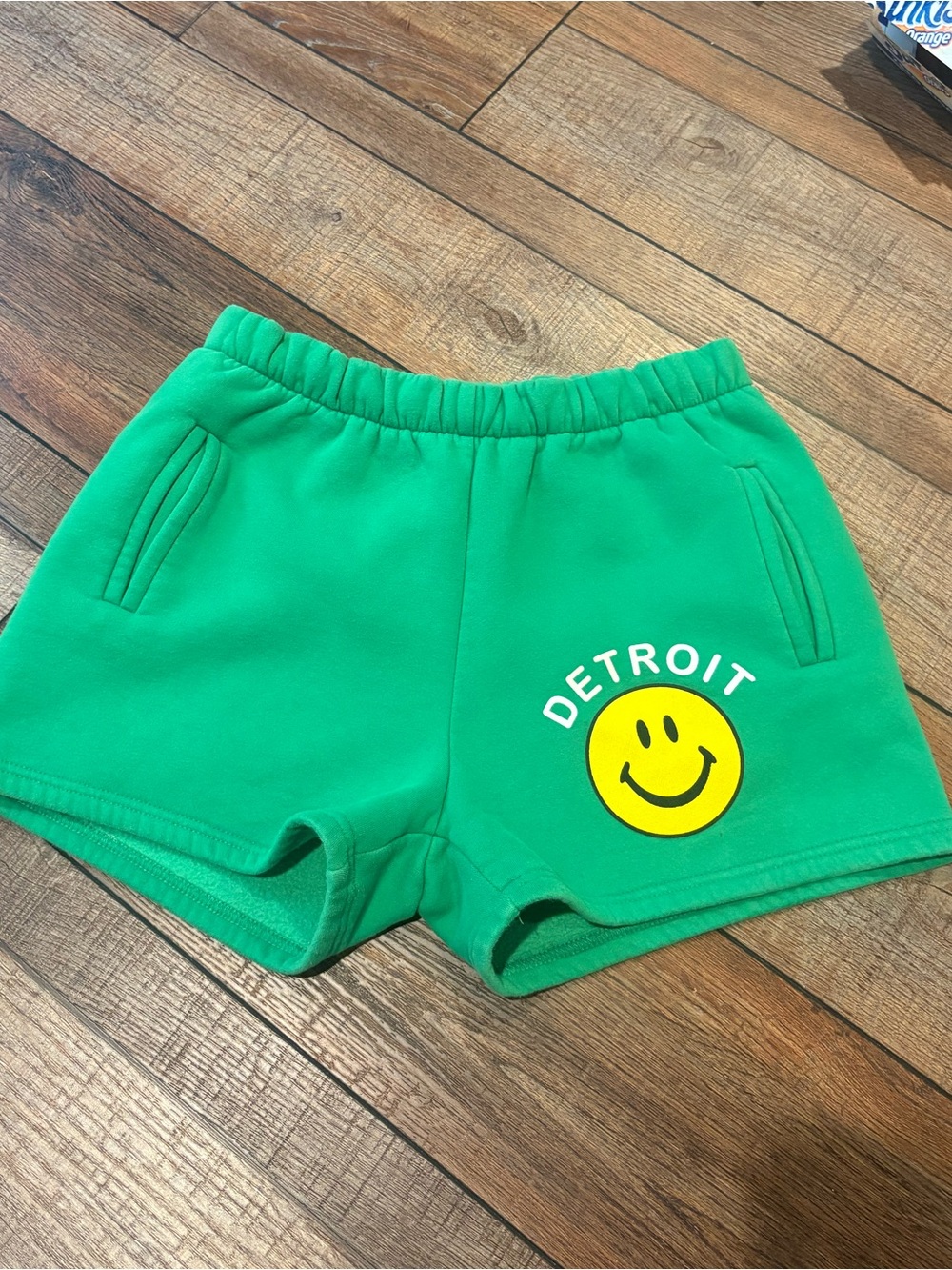 Green Detroit Smiley Sweatshorts